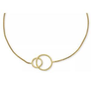 Bolo Double Ring Bracelet 18K Gold Vermeil Women's Fashion Style Trendy Chic NWT